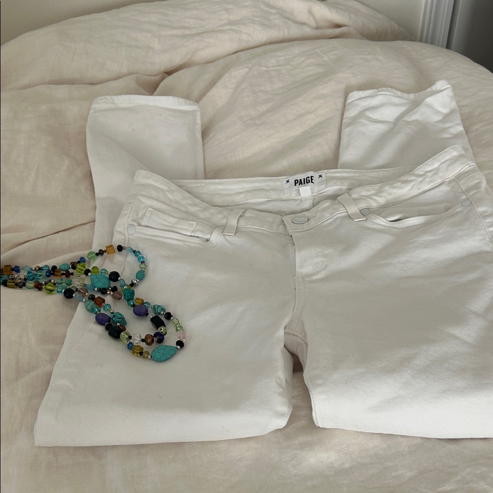 PAIGE Women's Bright White Skinny Jeans